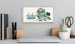 State Map - Alaska Mini Framed Canvas-Mini Framed Canvas-Jack and Jill Boutique