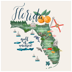 State Map - Florida Wall Art-Wall Art-Jack and Jill Boutique