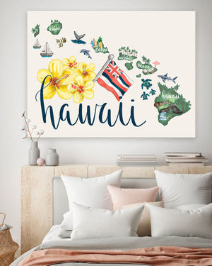State Map - Hawaii Wall Art-Wall Art-Jack and Jill Boutique