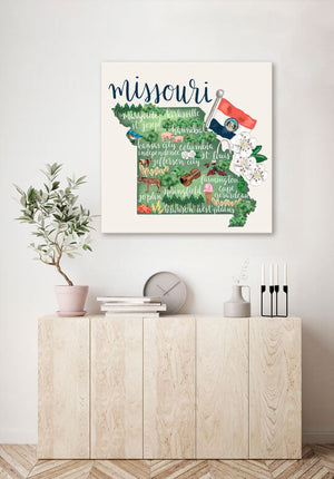 State Map - Missouri Wall Art-Wall Art-Jack and Jill Boutique