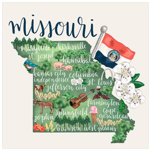 State Map - Missouri Wall Art-Wall Art-Jack and Jill Boutique