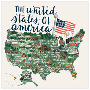 State Map - United States Of America Wall Art-Wall Art-Jack and Jill Boutique