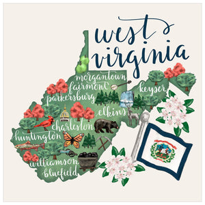 State Map - West Virginia Wall Art-Wall Art-Jack and Jill Boutique