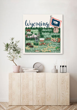 State Map - Wyoming Wall Art-Wall Art-Jack and Jill Boutique