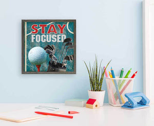 Stay Focused - Golf Mini Framed Canvas-Mini Framed Canvas-Jack and Jill Boutique
