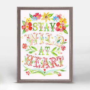 Stay Wild at Heart Mini Framed Canvas-Mini Framed Canvas-Jack and Jill Boutique