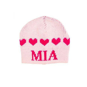 String of Hearts Personalized Knit Hat-Hats-Jack and Jill Boutique