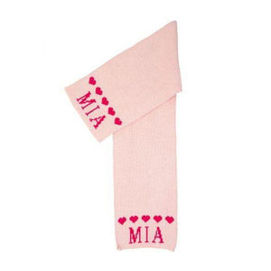 String of Hearts Personalized Knit Scarf-Scarves-Jack and Jill Boutique