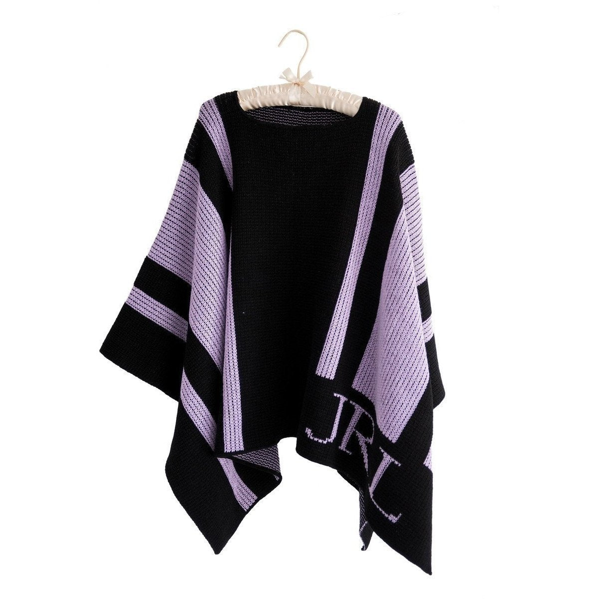 Striped Personalized Blanket Poncho-Poncho-Jack and Jill Boutique