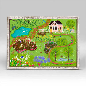 Summer Garden - Mini Framed Canvas-Mini Framed Canvas-Jack and Jill Boutique