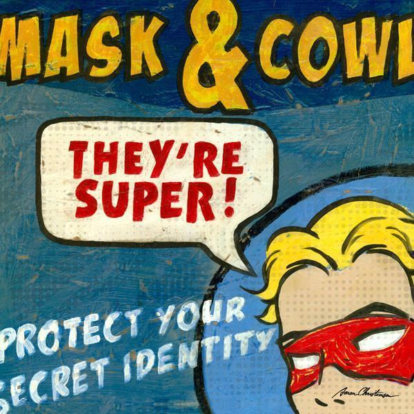 Superhero Mask and Cowl | Superhero Art Collection | Canvas Art Prints-Canvas Wall Art-Jack and Jill Boutique