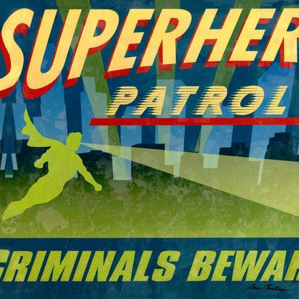 Superhero Patrol | Superhero Art Collection | Canvas Art Prints-Canvas Wall Art-Jack and Jill Boutique