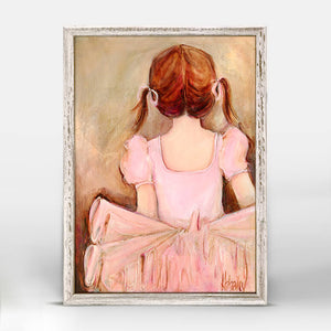 Sweet Ballerina - Brunette Mini Framed Canvas-Mini Framed Canvas-Jack and Jill Boutique