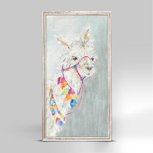 Sweet Llama Mini Framed Canvas-Mini Framed Canvas-Jack and Jill Boutique