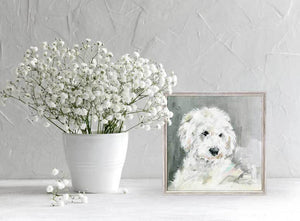 Sweet Pups - Golden Doodle Mini Framed Canvas-Mini Framed Canvas-Jack and Jill Boutique