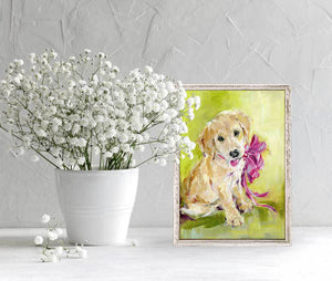 Sweet Pups - New Puppy Mini Framed Canvas-Mini Framed Canvas-Jack and Jill Boutique