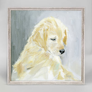 Sweet Pups - Yellow Labrador Mini Framed Canvas-Mini Framed Canvas-Jack and Jill Boutique