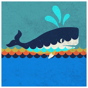 Swim Along Whale Wall Art-Wall Art-Jack and Jill Boutique