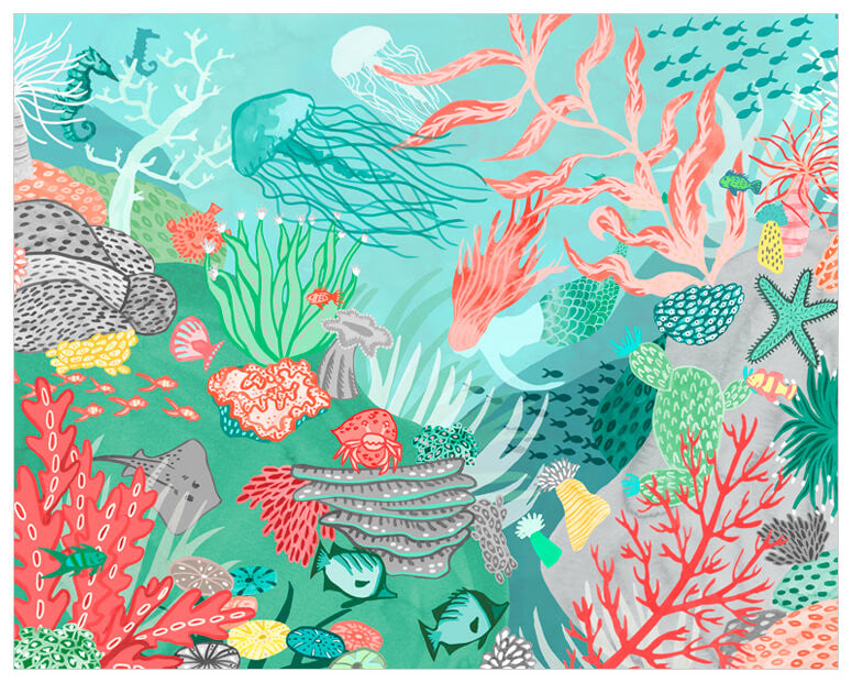 Swimming Among The Reef Wall Art-Wall Art-Jack and Jill Boutique