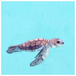 Swimming Baby Turtle 2 Wall Art-Wall Art-Jack and Jill Boutique