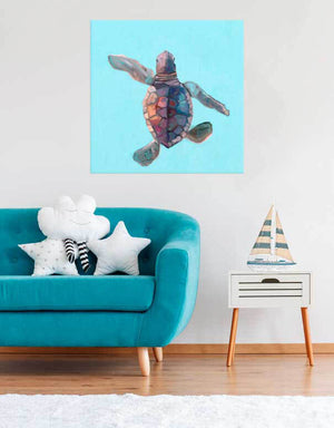 Swimming Baby Turtle 3 Wall Art-Wall Art-Jack and Jill Boutique
