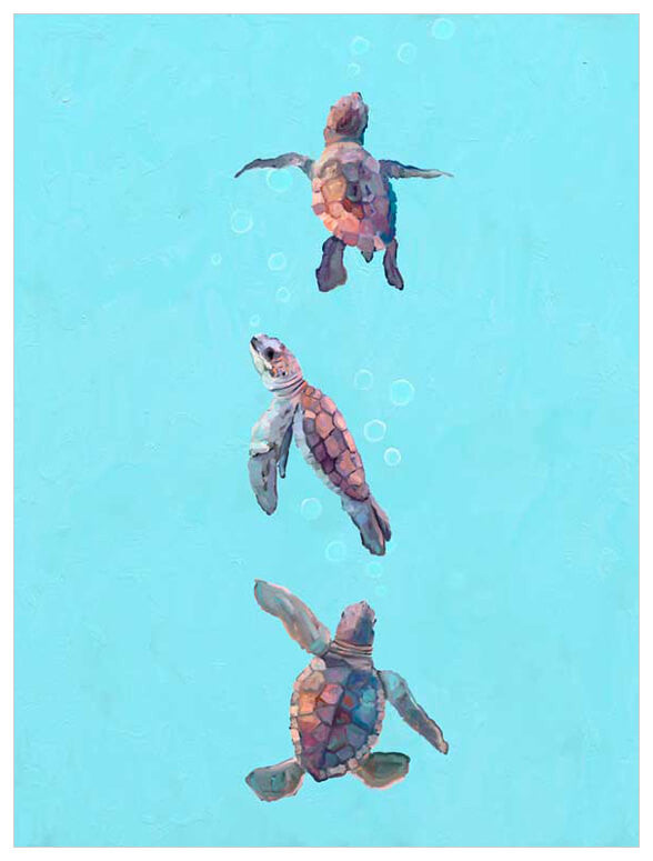 Swimming Baby Turtles Wall Art-Wall Art-Jack and Jill Boutique