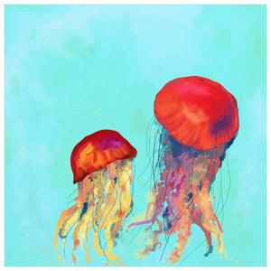 Swimming Jellyfish Wall Art-Wall Art-Jack and Jill Boutique