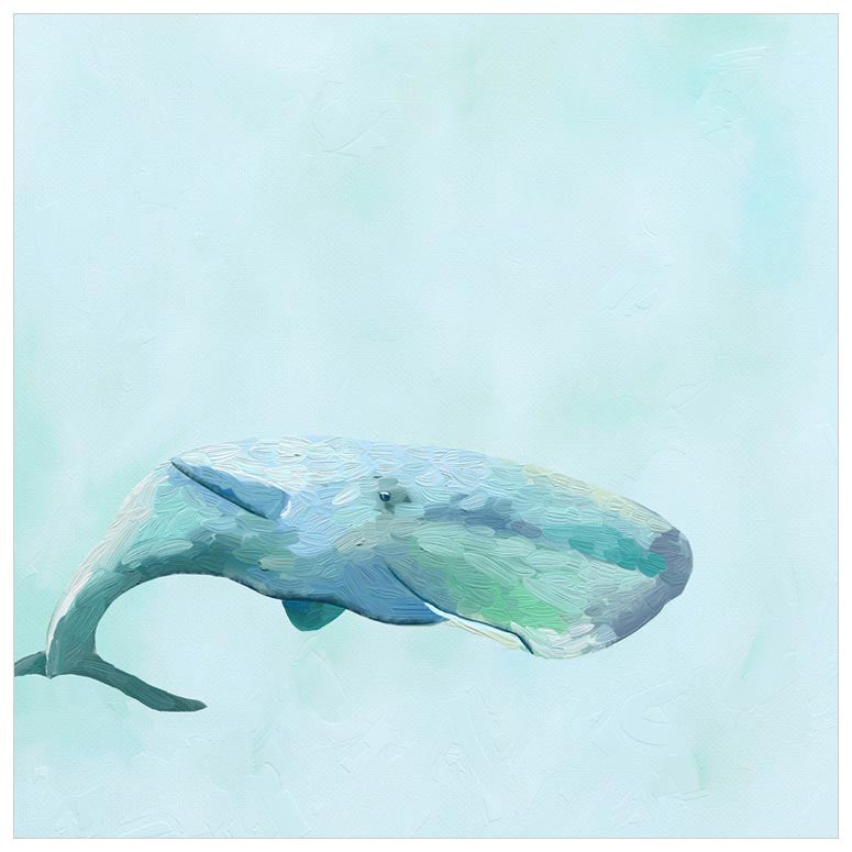 Swimming Whale Wall Art-Wall Art-Jack and Jill Boutique