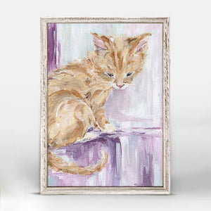 Tabby Cat Mini Framed Canvas-Mini Framed Canvas-Jack and Jill Boutique