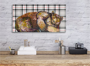 Tartan - Grizzly Bear Dreams Wall Art-Wall Art-Jack and Jill Boutique