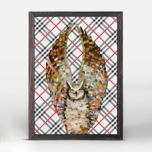 Tartan - Owl Ballet Mini Framed Canvas-Mini Framed Canvas-Jack and Jill Boutique
