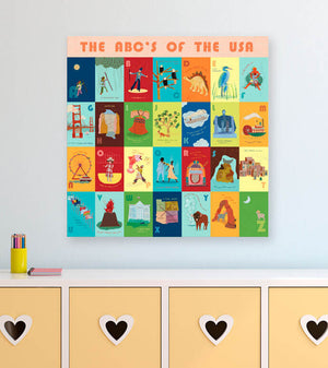 The ABC's of the USA Wall Art-Wall Art-Jack and Jill Boutique