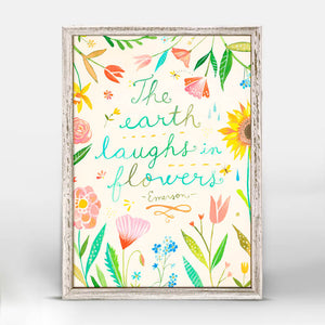 The Earth Laughs in Flowers Mini Framed Canvas-Mini Framed Canvas-Jack and Jill Boutique