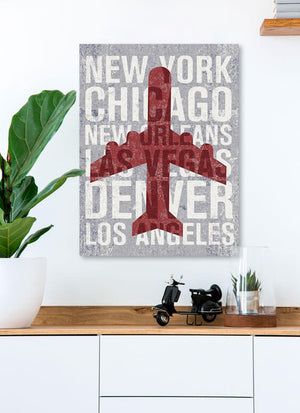 The Places He'll Go - Airplane Wall Art-Wall Art-Jack and Jill Boutique