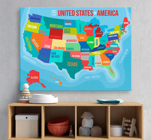 The United States Of America Wall Art-Wall Art-Jack and Jill Boutique