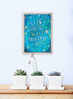 The Whole Universe Mini Framed Canvas-Mini Framed Canvas-Jack and Jill Boutique