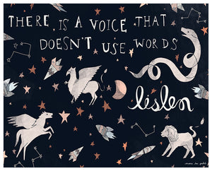 There Is A Voice That Doesn't Use Words Wall Art-Wall Art-Jack and Jill Boutique