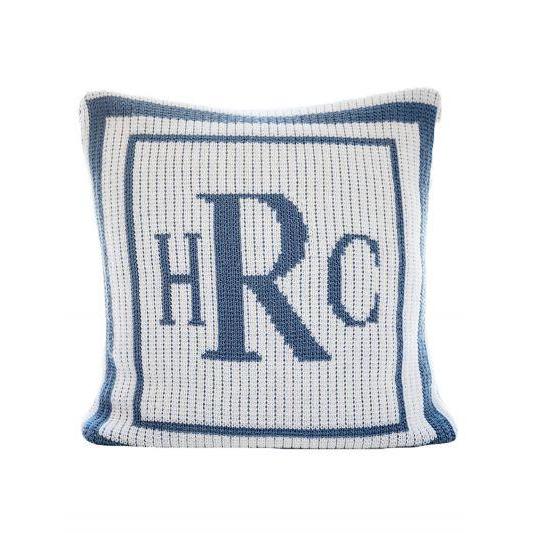 Classic Thick &amp; Thin Double Border Personalized Pillow-Pillow-Jack and Jill Boutique
