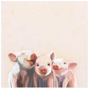 Three Little Piggies On Pink Wall Art-Wall Art-Jack and Jill Boutique