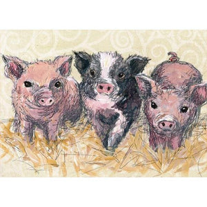 Three Piglets | Canvas Wall Art-Canvas Wall Art-Jack and Jill Boutique
