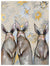 Three Standing Rabbits Floral - Metallic Embellished Canvas Wall Art-Wall Art-18x24 Canvas-Jack and Jill Boutique