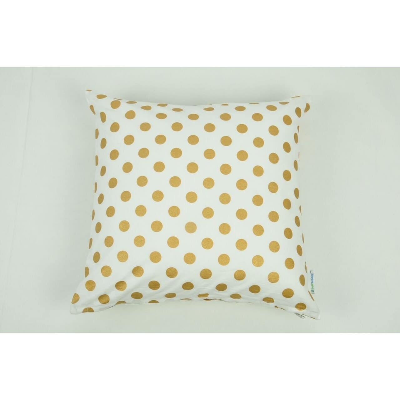 Throw Pillow Cover | Medium Metallic Gold Dots-Square Pillows-Jack and Jill Boutique