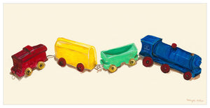 Toy Train Wall Art-Wall Art-24x12 Canvas-Jack and Jill Boutique