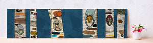 Tree Homes - Narrow - Navy Wall Art-Wall Art-48x12 Canvas-Jack and Jill Boutique