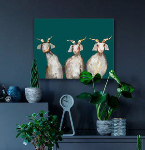 Trio of Goats Wall Art-Wall Art-Jack and Jill Boutique
