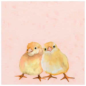 Two Chicks On Pink Wall Art-Wall Art-Jack and Jill Boutique