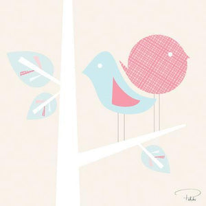 Two Modern Birdies | Canvas Wall Art-Canvas Wall Art-Jack and Jill Boutique