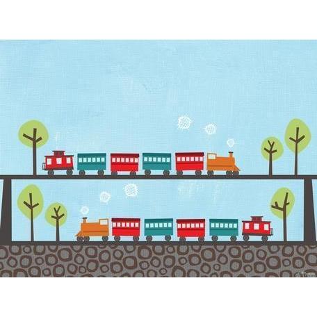 Two Trains | Canvas Wall Art-Canvas Wall Art-Jack and Jill Boutique