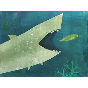 Uh Oh Shark | Canvas Wall Art-Canvas Wall Art-Jack and Jill Boutique