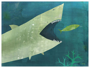 Uh Oh Shark Wall Art-Wall Art-Jack and Jill Boutique